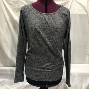 Zella Scoop Neck Athletic Long Sleeve Top Womens S